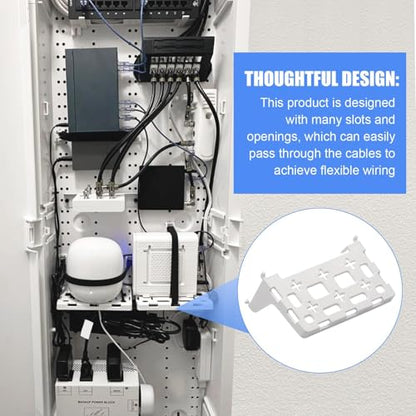 49605-aub Structured Media Panel Accessories Enclosure Universal Shelf Mounting Bracket for Leviton Media Panel -That Supports 20lbs of Weight - White - size: 1 Piece