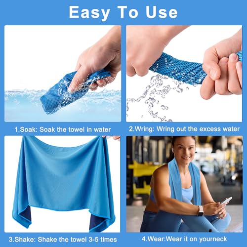 4Pack Cooling Towel 40"x12" Cooling Neck Wraps,Soft Breathable ChillyTowel | IceTowel, Microfiber Towels for Yoga, RunninGym, Camping, Fitness, Workout & More Activities - color: Cream Yellow / Light Gray / Sakura Pink / Light Purple