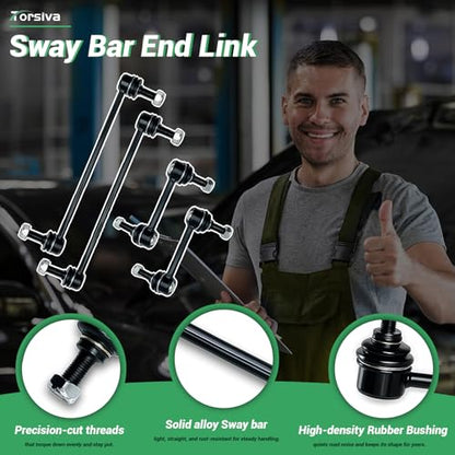 K750393 K750394 K750616 K750617 4Pcs Front Rear Stabilizer Sway Bar End Links Compatible with Ford 2011 2012 2013 2014 2015 2016 2017 2018 Explorer, 2013-2018 Police Interceptor Utility - size: K750393&K750616-4PC