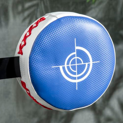 Soozier Free Standing Boxing Bag with Stand, Punching Speed Bag Reaction Bar Challenge with Suction Cups, 64-81in Adjustable Height for Teenagers and Adults