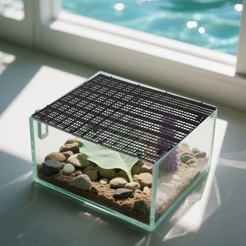 Wakauto 10pcs Aquarium Tank Divider Grid Panel with Bottom Filter Tray Plastic Mesh 30x15cm Removable Adjustable Partition for Fish Tank Separation and Breeding