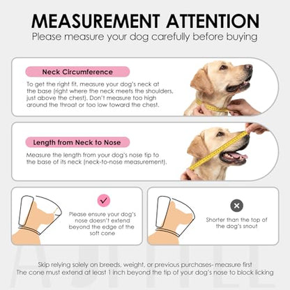 AOFITEE Dog Cone Adjustable Large Cone for Dogs After Surgery, Black L - color: Black, size: Large