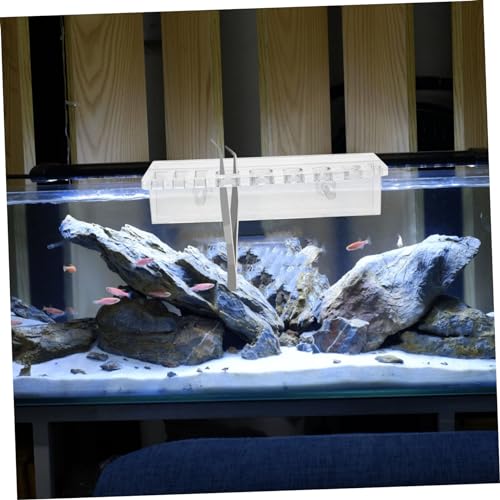 Aquarium Tool Holder Rack for Fish Tank Maintenance Organized Storage for Aquatic Plant Cleaning Tools Wall-Mounted Design Multiple Storage