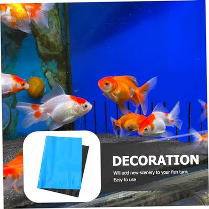 Hemobllo Aquarium Background Aquarium Background Sticker Color Double Side Glass Decal Background Wallpaper Accessories for Fish Tank Aquarium- 50x82cm/ 19. 6x30. 2 inches 10 Gallon Fish Tank