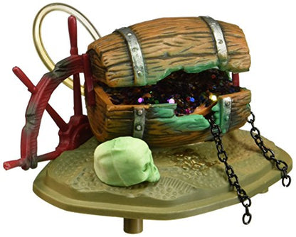 Penn-Plax Aerating Action Ornament, Barrel of Jewels - Opens and Closes - Small