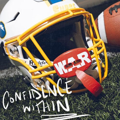 SAFEJAWZ Lip Guard, Football Mouth Guard with Detachable Strap - color: War