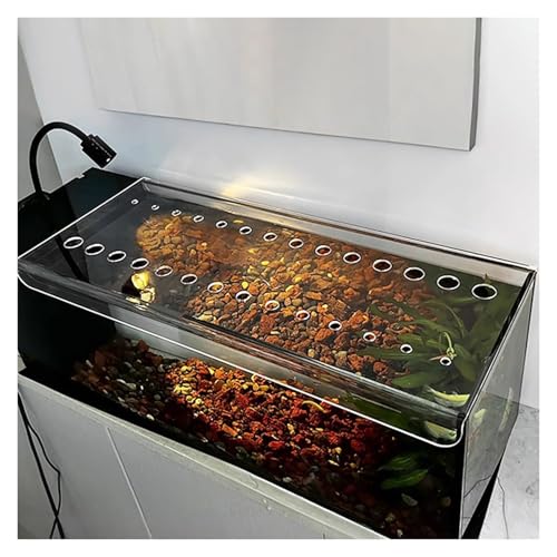 Katzowen Square Aquarium Anti-Jumping Lid with Hole, Acrylic Fish Tank Cover, for Profecting Fish, Reptiles, Turtles from Jumping Out Protect Cat, Custom Size(L40xW30cm/15.7x11.8in) - size: L40xW30cm/15.7x11.8in