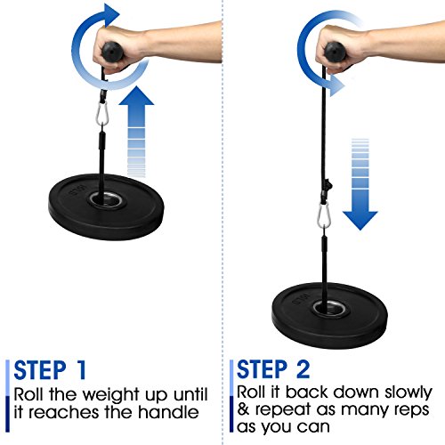 Yes4All Wrist and Forearm Blaster for Grip Strength Training - color: A. Basic - Black
