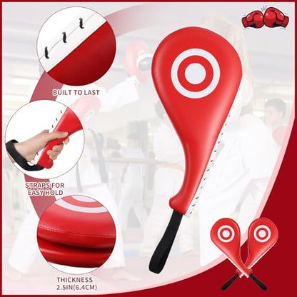 7 in 1 Taekwondo Kick Pad Boxing Training Equipment - color: Red