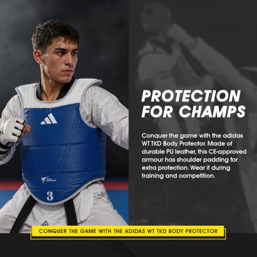 Adidas WT Taekwondo Martial Arts TKD Body Protector Chest Guard - size: 3 (Medium)
