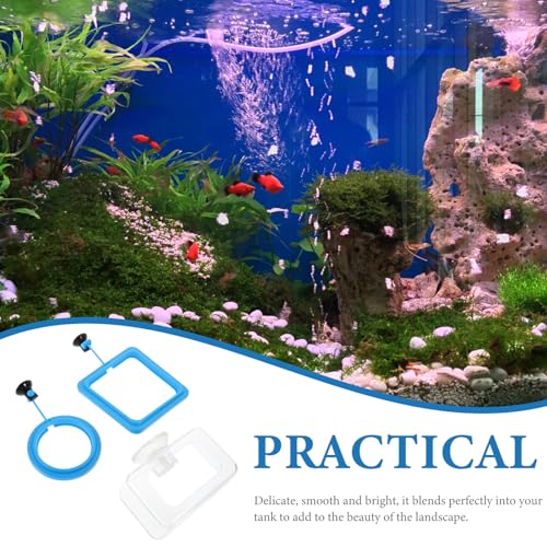 3pcs Fish Feeding Rings Set with Suction Cups Fish Feeder Circles for Aquarium Tanks for Freshwater