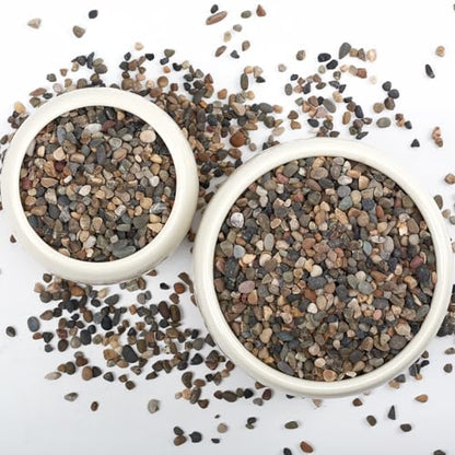 40LB Natural River Rocks, 1/4" Aquarium Gravel, Small Pebbles for Plants, Pea Gravel for Fish Tanks, Decorative Rocks for Gardening, Flower Pots, Vase Fillers, Indoor Fountains (40 LBS)