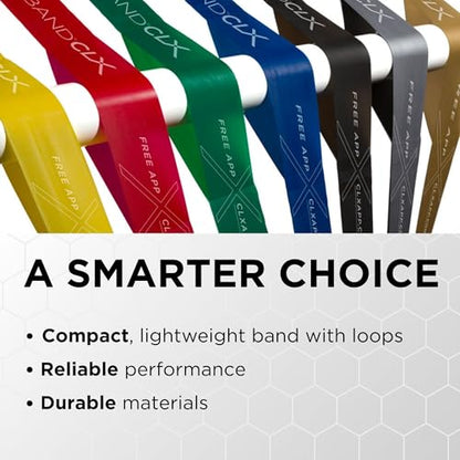 THERABAND CLX Resistance Band with Loops, 5-Foot Band - color: Level 6 / Super Heavy - Silver