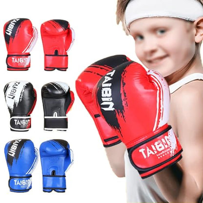 2-in-1 Boxing Gloves and Punching Mitts Set for Kids Youth,6 oz Kids Boxing Gloves and Boxing Pads,Boxing Training Equipment for Punching Bag,Kickboxing,Gift for Boys and Girls - color: black