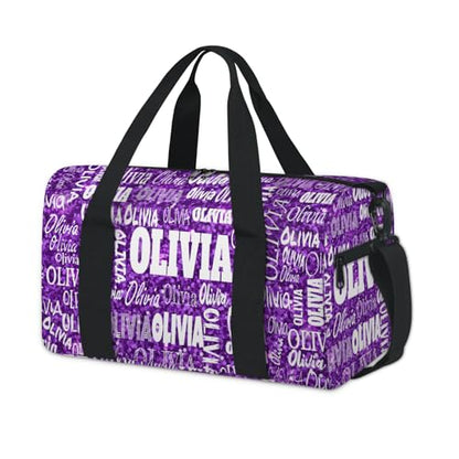 Personalized Sport Ballet Dance Bag, Bright Glitters Dark Purple - color: Purple