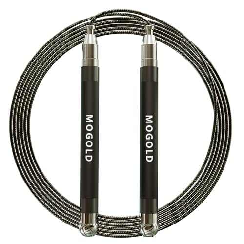 2-in-1 Speed Rope: 2mm for Boxing/MMA & 3mm for CrossFit - Tool-Free Adjustable Cable System with Dual Bearings - Sweatproof Hybrid Grip for High-Intensity Training - color: Red