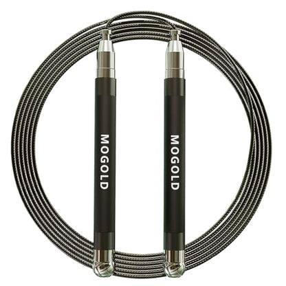 2-in-1 Speed Rope: 2mm for Boxing/MMA & 3mm for CrossFit - Tool-Free Adjustable Cable System with Dual Bearings - Sweatproof Hybrid Grip for High-Intensity Training - color: Red
