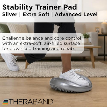 THERABAND Stability Trainer Pad - color: Silver - Super Soft - Advanced, size: Single