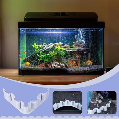 Aquarium Gravel Fence - Fish Tank Separator, Substrate Partition Sheet | Decorative Mud Barrier for Aquatic Plants, Divider Panel for Water Grass Sectioning, Fence for Fish Habitat