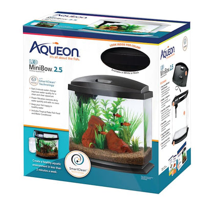 Aqueon 00800199: Aquarium Kit Mini Bow Led Blk 2.5G