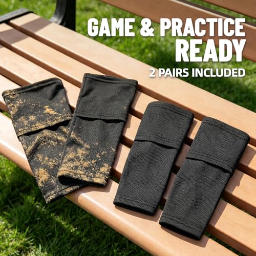 Shin Guard Sleeves 2 Pairs, Soccer Sleeves for Kids & Youth Ages 3-15 - color: Black, size: M (3'10''-4'5''/6-9Y)