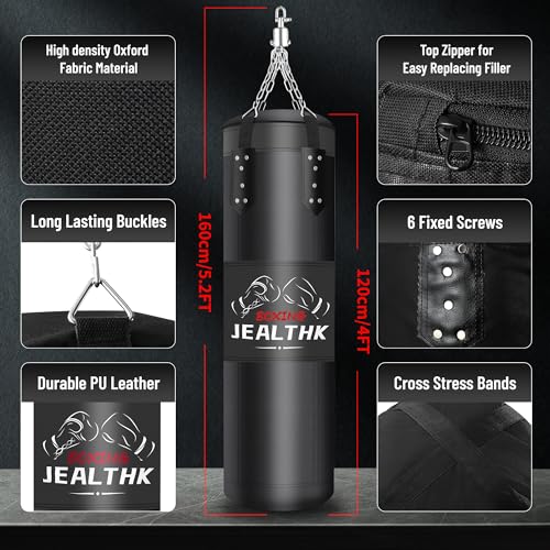 Heavy Punching Bag Set for Adults- Unfilled