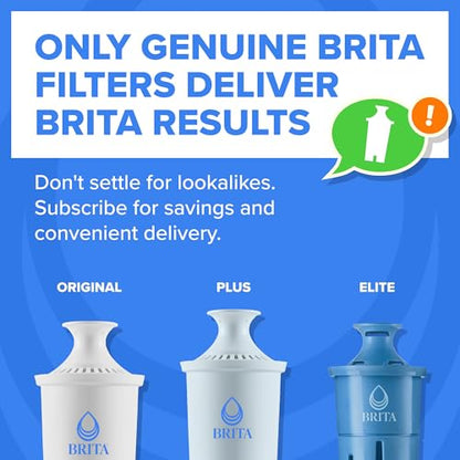 Brita Extra-Large 27-Cup Water Filter Dispenser with Standard Filter, WQA NSF/ANSI Certified, Removes Chlorine Taste & Odor, Reduces Zinc Copper & Mercury, BPA-Free, 1 Filter Included, Lasts 2 Months