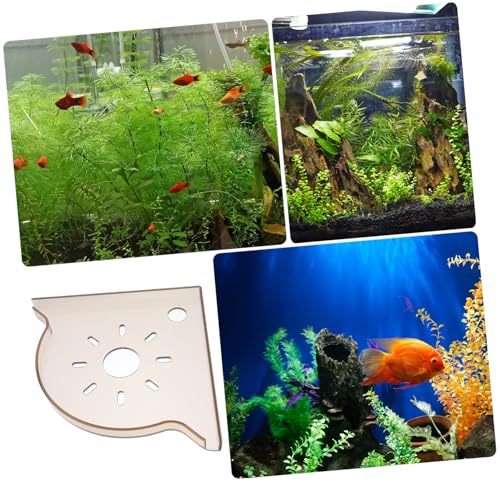 OUNONA Multi Functional Triangle Fish Tank Corner Shelf Space Saving Aquarium Storage Stand for Fish Food and Supplies Elegant Desktop Organizer for Home Decor