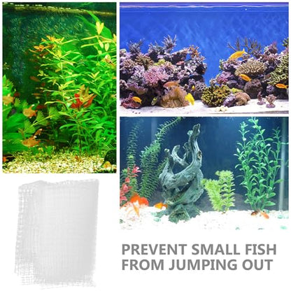 BESPORTBLE Aquarium Mesh Cover for Fish Tanks Practical -Jump Net Protective Netting for Outdoor Aquariums Easy to Install and Portable Escape Prevention