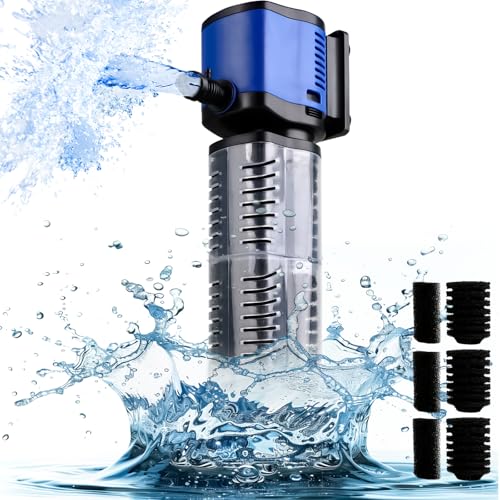 Aquarium Filter for 100-300 Gallons Tank, Powerful 660GPH Internal Fish Tank Filter, Pump Submersible Filter with Sponge for Large Fish Tanks, Turtle Tanks - size: 100-300 Gallon Fish Tank