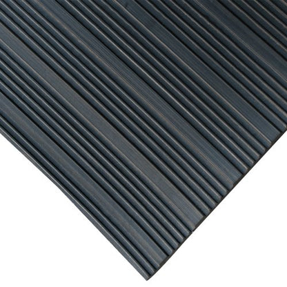 Rubber-Cal Composite Rib Corrugated Rubber Floor Mats - 1/8" Thick x 4ft x 1ft Anti-Slip Mat - size: 4ft x 1ft