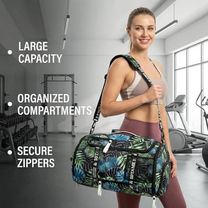SDTAME Gym Duffel Backpack with Shoe Pocket & Laptop Sleeve - color: Bronze