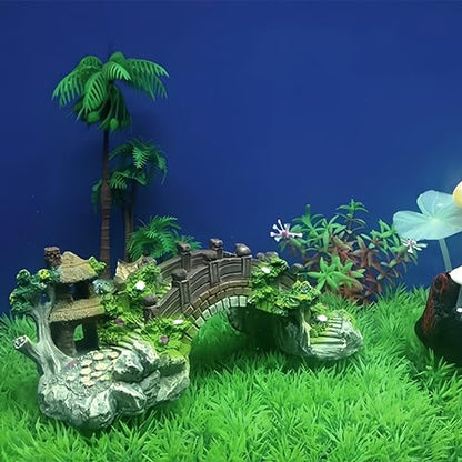 1pcs Fish Tank Artificial Bridge Resin Landscape Decoration Bridge Aquarium Equipment Accessories Ornament Cave Aquatic Pet Fish