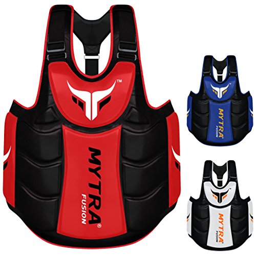 Mytra Fusion Boxing Body Protector Boxing Body Protector Men Belly Protector for Boxing and MMA Muay Thai Fitness Gym Workout - color: Red Black