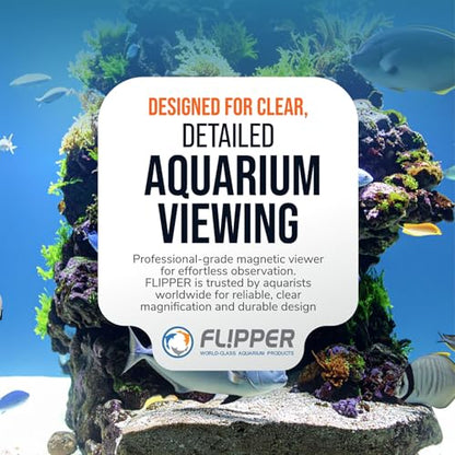 FL!PPER DeepSee Scope 4-Inch Top Down Aquarium Viewer Accessory | Converts DeepSee Magnifier into a Submergible Coral Observation & Photography Lens | Eliminates Surface Glare (Viewer Not Included)