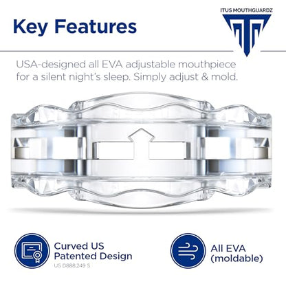 SilentZzz – USA Designed All EVA Anti Snoring Mouth Guard, Small Size - size: Small