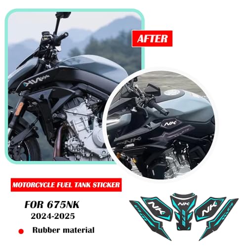 For 675NK 675nk 2026 2025 Motorcycle Accessories Fuel Tank Protection Stickers Gas Tank Pad Anti Slip Decoration Decals Kits (Blue)