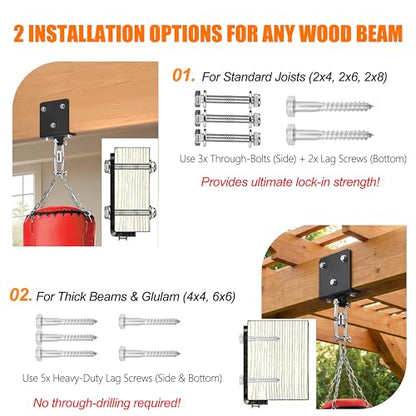 Heavy Bag & Punching Bag Hanger, Wall, Ceiling, Beam Mount Options - color: Ceiling - L-Shape Joist
