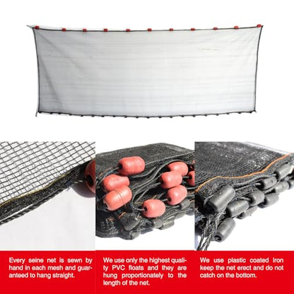 Professional Seine Net | 5 to 50 ft | Ultra Strong | Maximizes Catch | Ideal for Both Commercial and Recreational Fishing - style: 4' X 30'