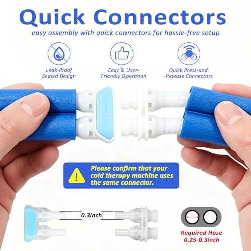 Calf Ice Pack Wrap for Cold Therapy Machine, Replacement Pad Only for Cryotherapy Unit, Cold Water Therapy for Shin Splint Relief, Leg Post-Surgery Swelling & Injury Recovery - Universal Connector