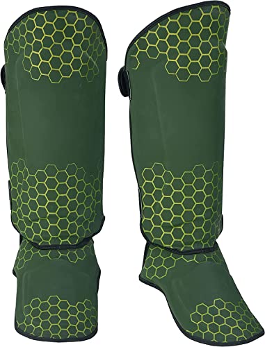UFG Ultimate Series Shin Instep - Boxing MMA Muay Thai Training - color: Olive Green, size: Small-Medium