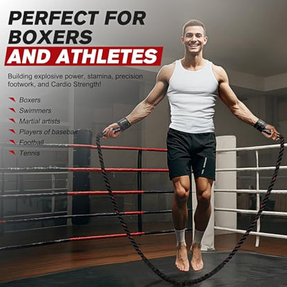 HPYGN Jump Rope, Weighted Jump Rope for Men women, 2.8lb 3.8lb 5lb Heavy Skipping Rope for Exercise, Adult Jumpropes for Home Workout, Improve Strength and Building Muscle,Total Body Workout Equipment - style: 3.8lb