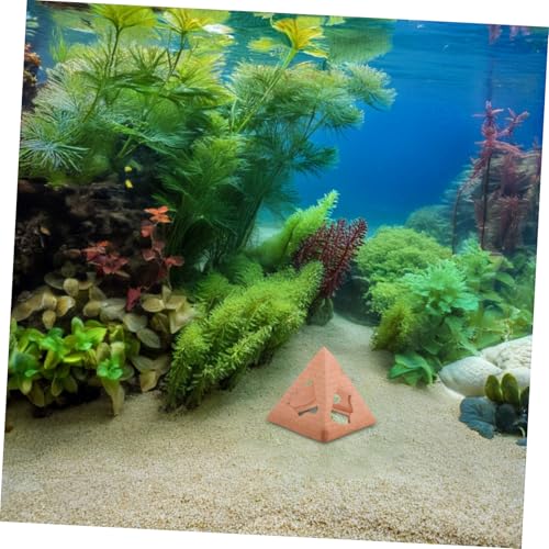 POPETPOP Aquarium Hiding Cave Shrimp Hideout Fish Breeding Box Decorative Fish Tank Accessory Ceramic Hiding Cave