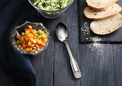 New Star Foodservice 58345 Shell Pattern, 18/0 Stainless Steel, Dinner/Dessert Spoon, 7.5-Inch, Set of 12 - size: Dinner/Dessert Spoon (7.5-Inch)