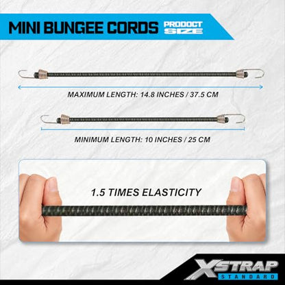 XSTRAP STANDARD 20 Pcs Mini Bungee Cords with Hook, 10-Inch Elastic Straps - color: Camouflage