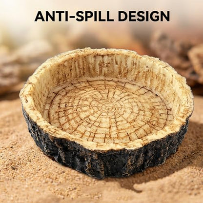 Reptile Bowls,Reptile Water Dish Reptile Water Bowl Reptile Accessories Snake Water Bowl for Small Reptiles, Lizard & Snake - Practical Reptile Accessory for Feeding and Hydration