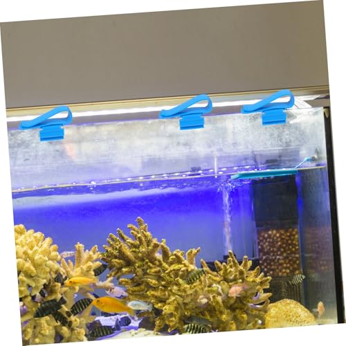 LIOOBO 6pcs Aquarium Filtration Hose Clip Plastic Fish Tank Clips for Water Pipe Fixing and Replacement - color: Blue
