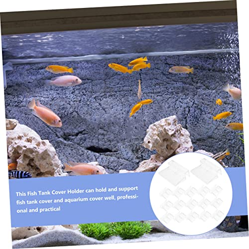 BESPORTBLE 32pcs Acrylic Aquarium Lid Clips Fish Tank Cover Bracket Easy Install Rimless Tank Support High Strength Clips for Fish Aesthetic
