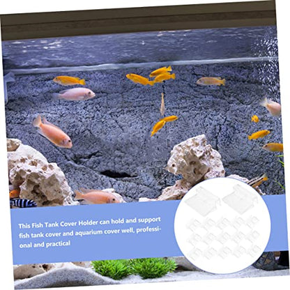 BESPORTBLE 32pcs Acrylic Aquarium Lid Clips Fish Tank Cover Bracket Easy Install Rimless Tank Support High Strength Clips for Fish Aesthetic