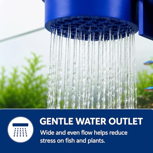 XL Water Change Diffuser, 3D Printed Aquarium Flow Buffer Compatible with Rimless or Rimmed Tanks, Stable Fish Tank Filler for Substrate Protection, Essential Maintenance Tool